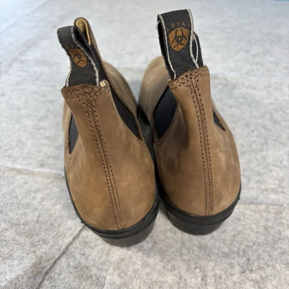 Ariat Heritage Equestrian Tan Leather Suede Chelsea Boots Womens 11 Brazil NWT